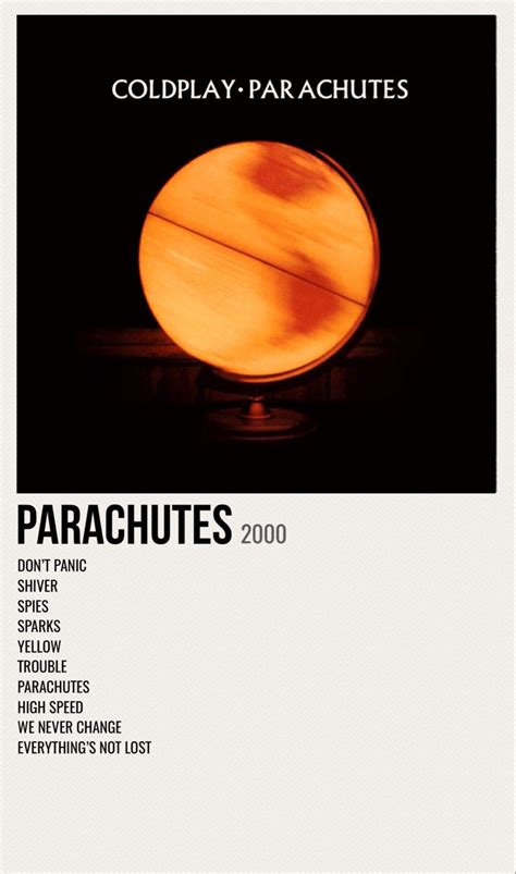 Parachutes Coldplay Poster Music Poster Ideas Coldplay Albums