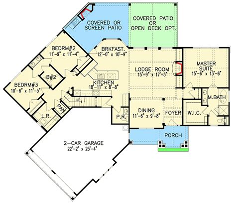 Rustic Hip Roof 3 Bed House Plan 15887ge Architectural Designs