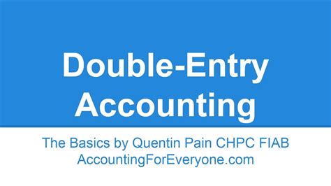 Double Entry Accounting And Bookkeeping Principles Explained In Simple Terms YouTube