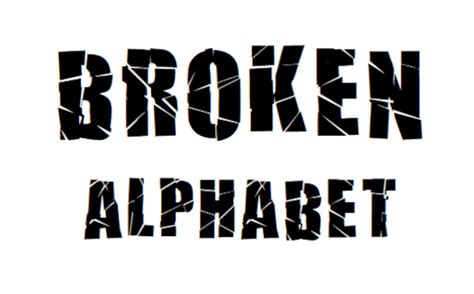 Broken Alphabet Font Ttf
