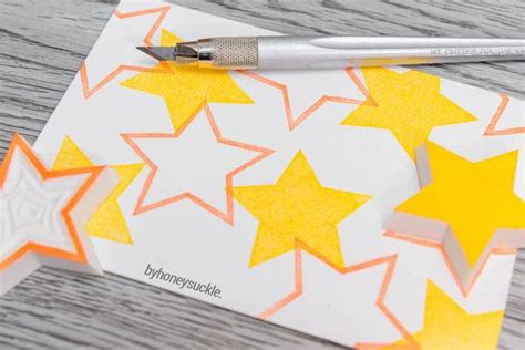 Star Rubber Stamp Big Star Stamp Geometric Rubber By Byhoneysuckle