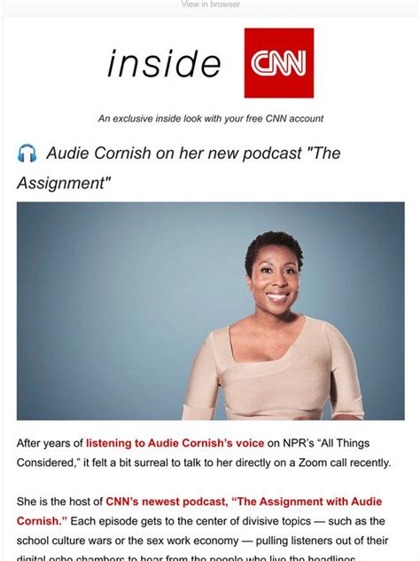 For Her Cnns Audie Cornish On Moving From Radio To Tv And Podcasts Milled