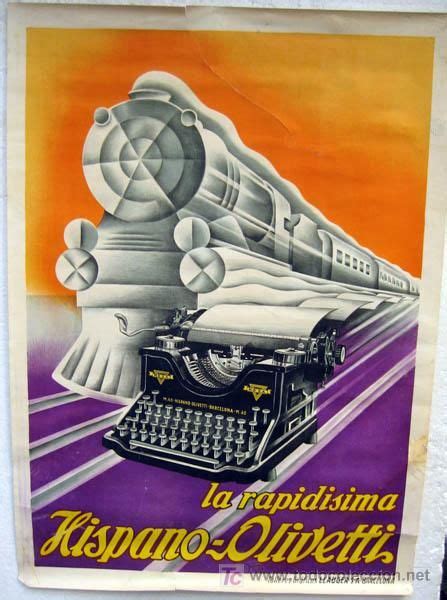 Cartel Publicidad La Rapidisima Hispano Olivetti Art Deco A Os