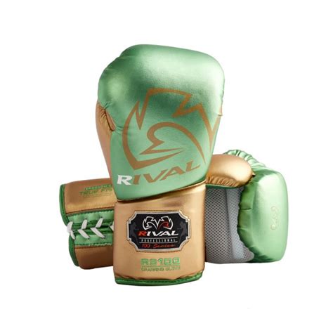 Rival Boxing Rs100 Green Gold Professional Sparring Gloves
