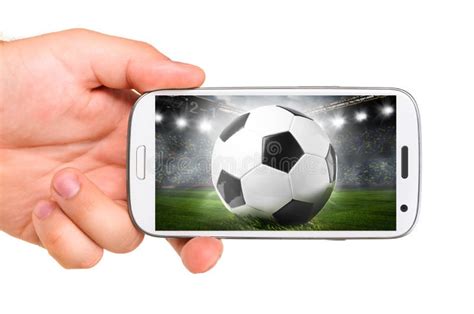 Mobile Soccer Stock Image Image Of Foot Sport Screen 40414467
