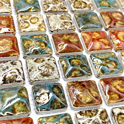 Italian Porcelain Tile Shower Floor Glazed Ceramic Mosaic Tiles