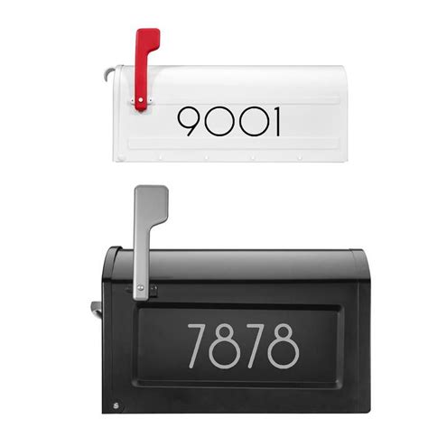 Most complexes use the numbers to make it easier for the residents to find their mailbox. Modern Mailbox Number Stickers Rectangle Deco Mailbox ...