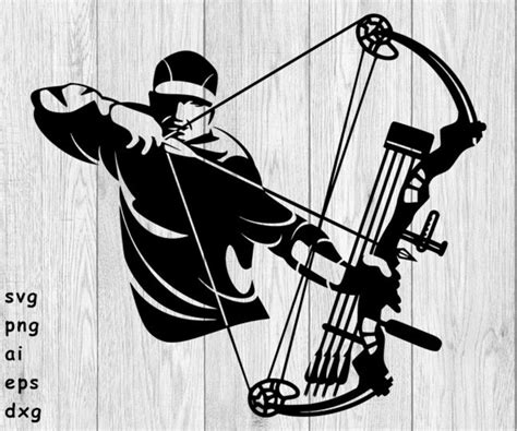 Bowhunter Bow Hunter Logo Svg Png Ai Eps Dxf Files For Etsy