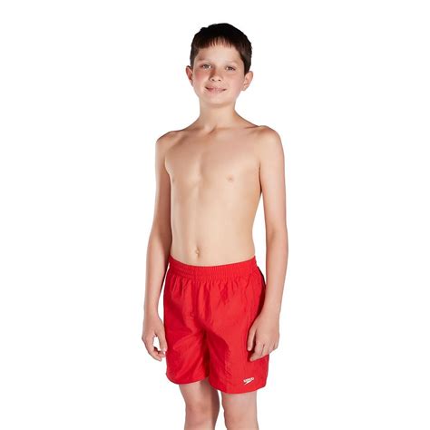 Speedo Boys Solid Leisure Shorts 15 Junior Size Small Colour Red Boru