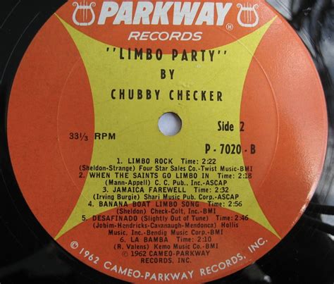Chubby Checker Limbo Party Lp Parkway P7020 Release 62 Excellent Ebay