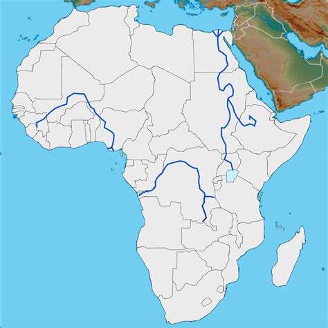 Printable Blank Physical Map Of Africa