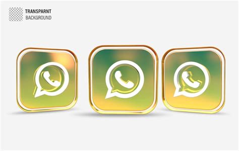 Premium Psd Psd 3d Square With Whatsapp Icons Set