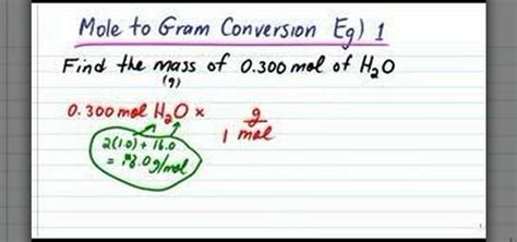 How To Convert From Moles To Grams In Chemistry Science Experiments