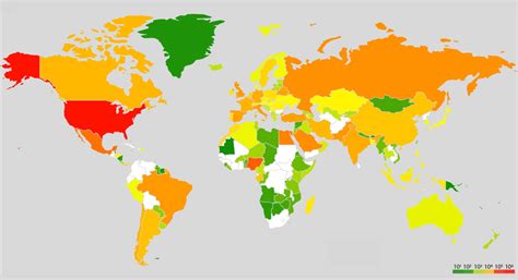 global heat map for total predicted cases for different countries as on download scientific