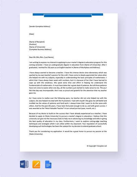 Free 15 Sample Letter Of Intent For University In Pdf Word Pages