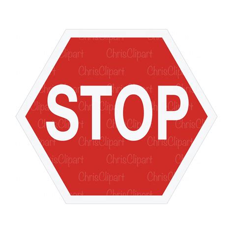 Stop Sign Clipart Stop Sign Svg Printable Stop Sign Stop Etsy Canada