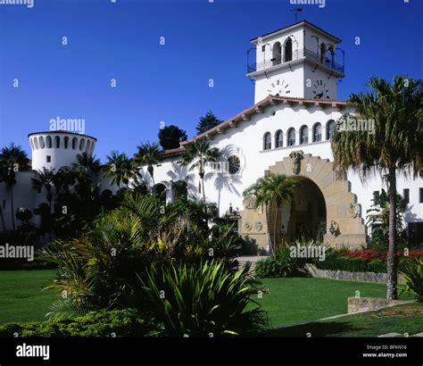 California Santa Barbara County Courthouse In Santa Barbara Stock