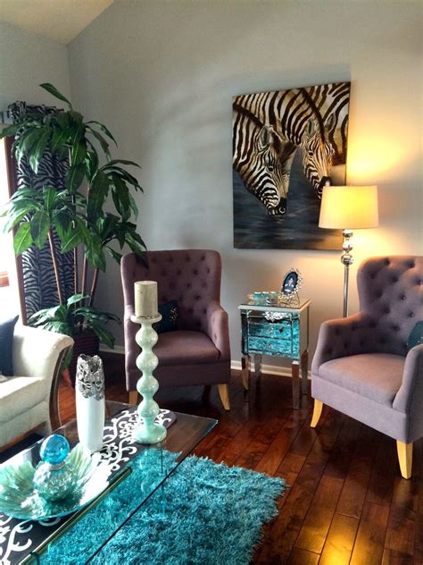 Safari Themed Nashville Living Room Tropical Living Room