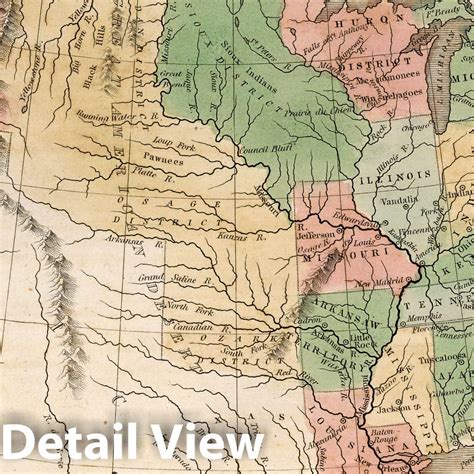 Historic Map World Atlas Map United States 1838 Vintage Wall Art