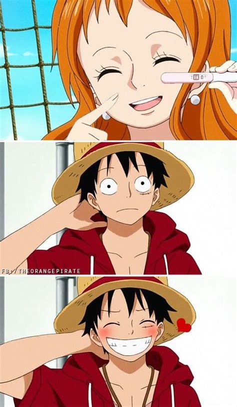 Luffy In Love Onepiece Nami One Piece Personajes De One Piece