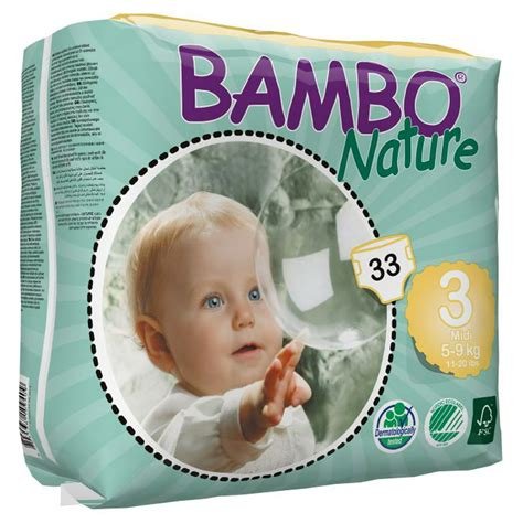 Bambo Nature Baby Diapers Classic Size 3 11 20 Lbs 33 Diapers