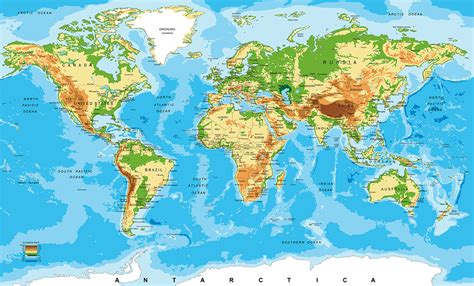 Karta Svijeta Geografska Države Uzvisine Plakaticomhr