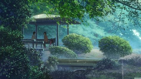 The Garden Of Words Rain Makoto Shinkai Hd Wallpaper Desktop