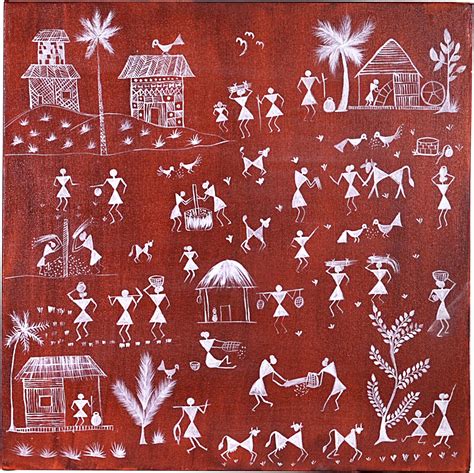 Warli Paintings Village Life Hem Crafts