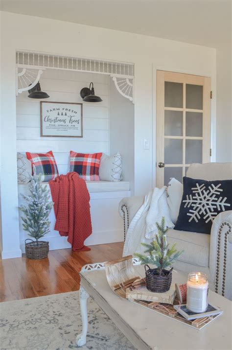 Cozy Christmas Living Room Tour I Love The Laced Up Side On The Pillows
