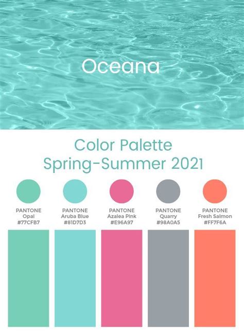 Spring Summer Color Palette 2021 Spring Summer 2020 Pantone Colors