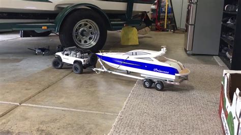 Hobbyking Princess Rc Boat With Trailer Scx10 Youtube