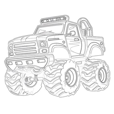 Monster Truck Coloring Page Police Car Coloring Pages Mimi Panda
