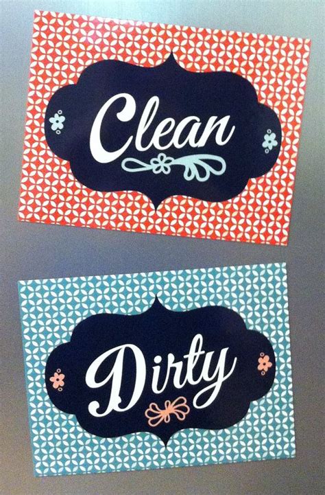 Choose from 51 or 102 labels. Dishwasher Magnet Set Clean or Dirty Labels by ...