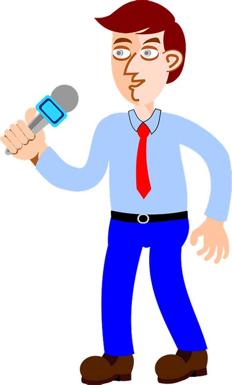 Man Speaking In A Microphone Clipart Free Download Transparent Png