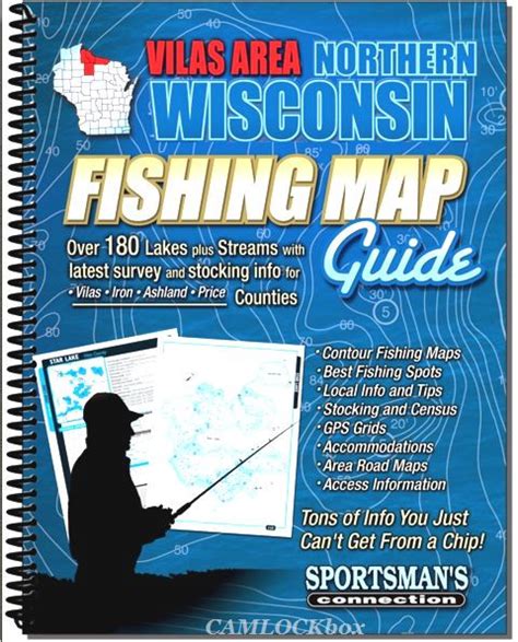 Sportsmans Connection Fishing Map Guide Vilas Areanorthern Wisconsin