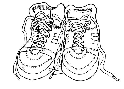 Tennis Shoes Clipart Black And White Free Clipartix Vlrengbr