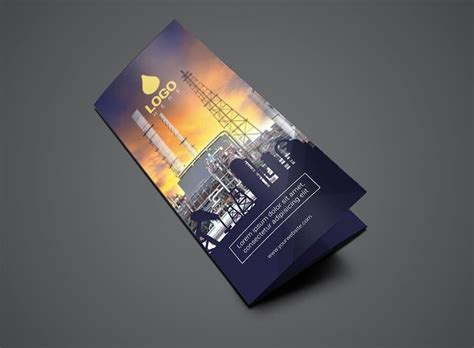 Trifold Oil And Gas Flyer Template Vectogravic Design