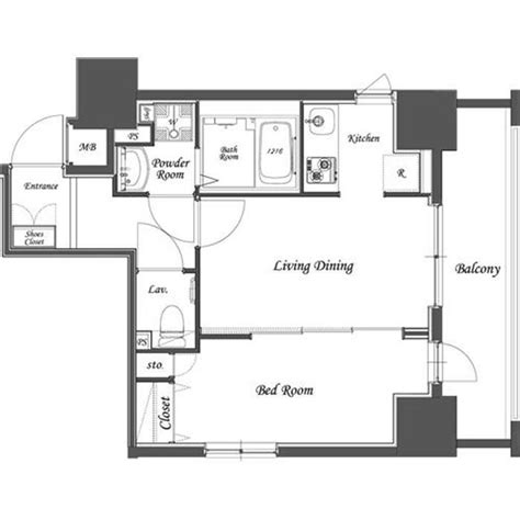Two bedroom apartments are ideal for couples and small families alike. One Bedroom Japanese Apartment Floor Plan | Apartment ...