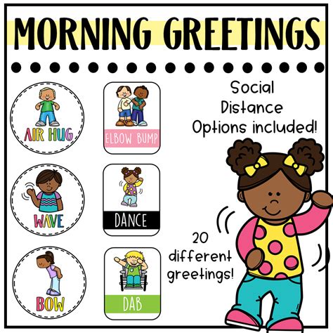 Morning Greeting Choices Social Distancing Options Morning