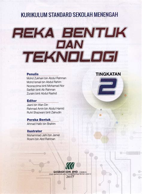 Reka bentuk dan teknologi (rbt) grade/level: Buku Teks Rbt Tingkatan 1 Anyflip