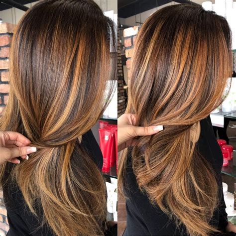 20 Dark Long Hair With Caramel Highlights Fashionblog