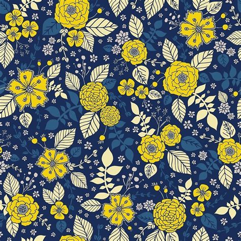 Blue And Yellow Floral Wallpapers Top Free Blue And Yellow Floral