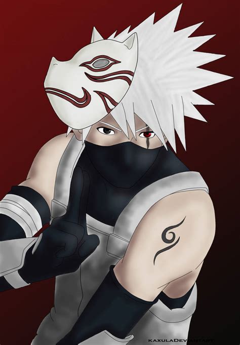 Colored Kakashi Lineart Kaxula By Synyster Gates A7x On Deviantart