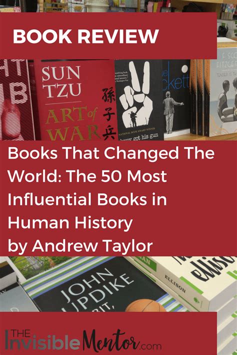 Books That Changed The World The 50 Most Influential Books In Human