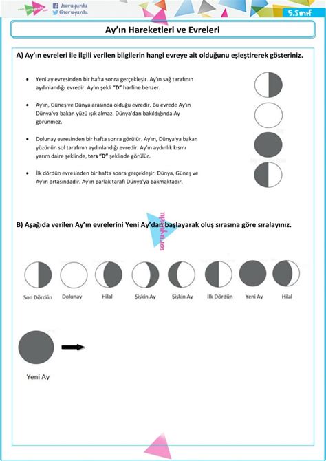 Etkinlik Dev Ay N Hareketleri Ve Evreleri Soruyurdu