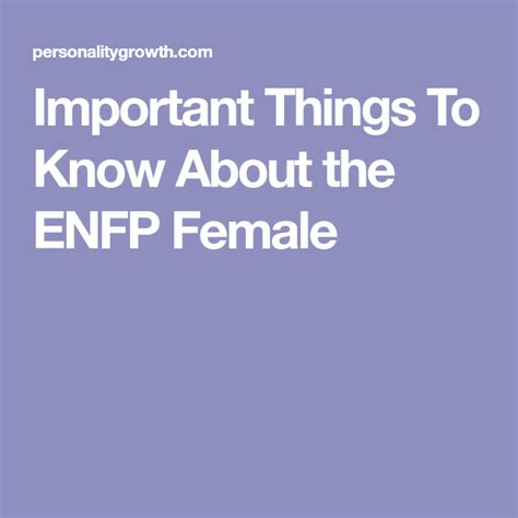 Important Things To Know About The Enfp Female Personality Growth