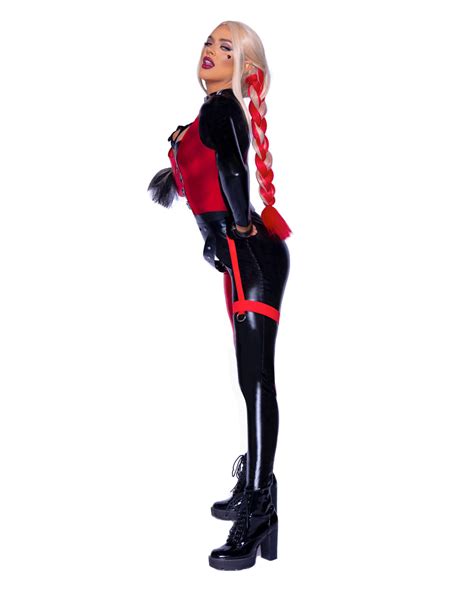 sexy harley catsuit costume erotic disguise horror