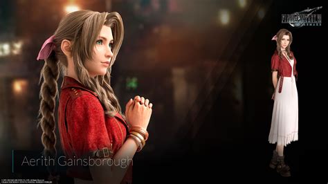 Final Fantasy Vii Remake Aerith Version Wallpaper Cat With Monocle