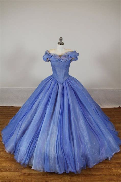 Upgraded Cinderella Disney Dress Costume Cosplay Gown 2015 Live