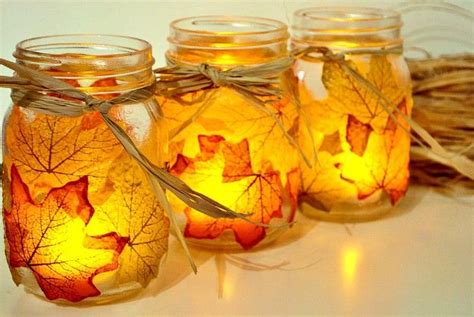 21 amazingly falltastic thanksgiving crafts for adults diy projects leaf mason jar candle